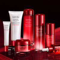 SIAYZU Ensemble de soins de la peau à la grenade rouge Multi-Peptide Vitamine C Hydratant Hydratant Lotion nourrissante Coffret cadeau de soin du visage de luxe
