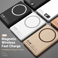 HYTO Batterie Externe Portable Magnétique Sans Fil Ultra Mince 5000 mAh en Alliage d'Aluminium pour iPhone