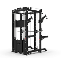 CROSSSMAX Máquina de Entrenamiento Funcional Comercial, Máquina Smith, Polea Superior 1:1 y 2:1, Remo Bajo, Todo en Uno, Crossover de Cables, Gimnasio en Casa
