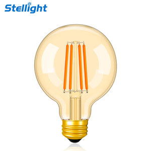 หลอดไฟ LED G95 E26 <span class=keywords><strong>4W</strong></span> แบบโบราณหรี่แสงได้ไส้หลอดสีเหลืองอำพัน E27สำหรับตกแต่งบ้าน - Product Image 1