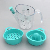 Presse-agrumes manuel en plastique avec récipient pour usage domestique