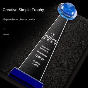 Lettrage créatif personnalisé Globe de cristal Trophée pour le concours de <span class=keywords><strong>discours</strong></span> sur le campus Cérémonie annuelle Prix Techniques d'impression UV - Product Image 2