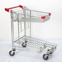 Chariot de transport logistique à plateforme en fil métallique pour entrepôt et magasin, pour le chargement
