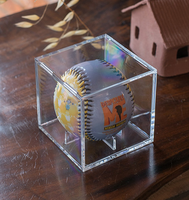 8CM Acryl Baseball Box verwandte Display Cube Tennis transparente Hülle für Ball Souvenir Aufbewahrung boxen Halter UV-Schutz