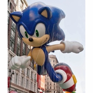 Exploda inflável azul enorme do ouriço 3m alta material de pano do PVC ou de Oxford acima <span class=keywords><strong>Sonic</strong></span> com ventilador para o partido e o evento ou a procissão - Product Image 1