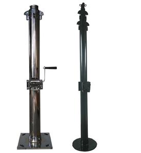 Mât télescopique à manivelle de treuil manuel de hauteur personnalisée de <span class=keywords><strong>3m</strong></span> à 20m monté sur le terrain avec guidon pour caméra CCTV - Product Image 5