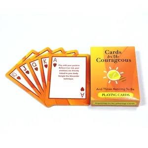 Personalized Custom Question Game Bridge Playing Cards Factory Printed Yellow Advertising Paper Playing Cards with company