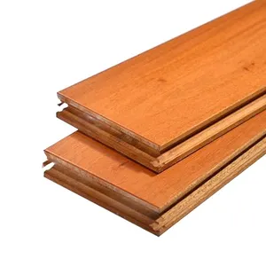 Plancher en bois massif d'acajou résistant à l'usure et respectueux de l'environnement 0761