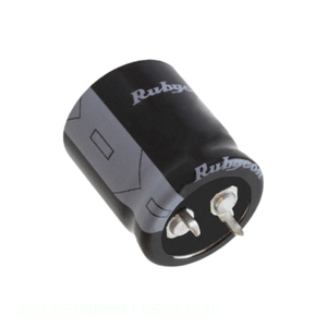 Condensador de canal del fabricante CAP ALUM 3900UF 20% 35V SNAP TH 35MXG3900MEFCSN22X25 de montaje a través de orificio 3900 uF - Product Image 1