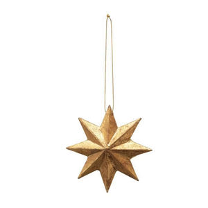 Compre el adorno navideño de metal Golden Star con estilo antiguo, hecho a mano, para decoración navideña. - Product Image 5