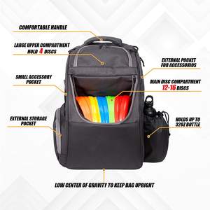Bolsa de Disc Golf Personalizada de Alta Calidad con Logotipo, Capacidad para 18 Discos, Mochila de Disc Golf para Niños - Product Image 5