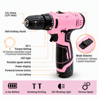 Perceuse sans fil 12V Lithium-Ion 2 vitesses, visseuse électrique pour réparation domestique et bricolage, outil électrique réversible