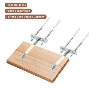 फ्लोटिंग शेल्फ ब्रैकेट <span class=keywords><strong>2</strong></span>-8 इंच दीवार बढ़ते नेत्रहीन शेल्फ समर्थन-फ्लोटिंग लकड़ी अलमारियों, चांदी के लिए छिपे हुए ब्रैकेट - Product Image 4