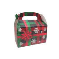 Santa Gift Cookie Sweet Chocolate Packaging Box Boîtes à poignée en papier pour la fête de Noël Joyeux Noël Nouvel An
