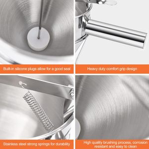 Dispensador de Masa para Panqueques de 17 mm, Portátil, de Acero Inoxidable, con Soporte, a Bajo Precio - Product Image 4