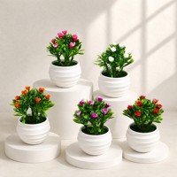 Mini Künstliche Topfpflanzen Kleine Dekorative Bonsai Tisch-Ornamente für Zuhause und Büro Grüne Tischdekoration Großhandel