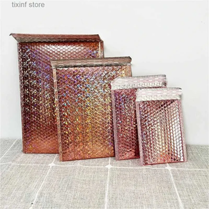 Holographic Pink Poly Bubble Mailer Durable Shipping Envelope - Product Image 1