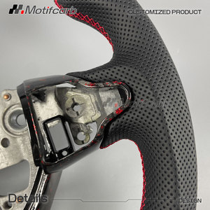 Volante de fibra de carbono forjado rojo personalizado para Hyundai N-Series Elantra N I30N I20N N-line con pantalla LED inteligente de RPM - Product Image 4