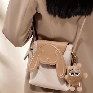 High-end Vintage <b>Small</b> Shoulder Bag New Cowhide PU Premium Phone Bag Crossbody Mini <b>Purse</b> with Single Button Closure for Women - Product Image 1