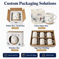 Nouvelles tasses en céramique de grès imprimées sérigraphiées au design populaire, écologiques, réutilisables, pour café, thé, lait, ensembles cadeaux, compatibles lave-vaisselle
