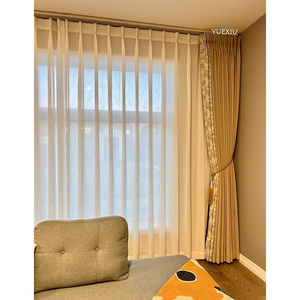 <span class=keywords><strong>Prix</strong></span> d'usine compétitif bonne qualité Ensemble complet de rideaux de luxe motorisés en tissu pour le salon - Product Image 2