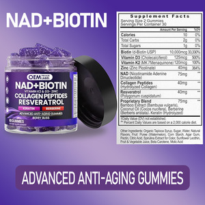 Gomitas de NAD+, Resveratrol <span class=keywords><strong>y</strong></span> Berberina, Biotina, Colágeno, D3 <span class=keywords><strong>y</strong></span> K2, <span class=keywords><strong>Suplemento</strong></span> Antienvejecimiento <span class=keywords><strong>para</strong></span> la Salud del <span class=keywords><strong>Cabello</strong></span>, la <span class=keywords><strong>Piel</strong></span>, las <span class=keywords><strong>Uñas</strong></span> <span class=keywords><strong>y</strong></span> las Articulaciones - Product Image 4