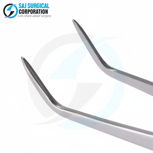 Alicates de algodón para ortodoncia, puntas dentadas certificadas CE de acero inoxidable para ajustes de aparatos ortopédicos, instrumentos quirúrgicos dentales - Product Image 1