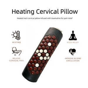 Oreiller Cervical Portable Shiatsu Pierres <span class=keywords><strong>de</strong></span> Tourmaline et <span class=keywords><strong>Jade</strong></span> avec Coussin Chauffant pour la Santé du Cou et des Épaules - Product Image 2