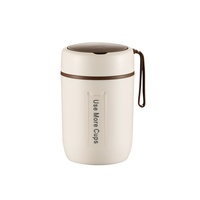 Tasse à Soupe Isotherme Portable en Acier Inoxydable 304, Gobelet Alimentaire Réutilisable Isolé pour Petit Déjeuner, Bouteille Isotherme Alimentaire