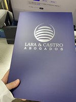 Carpeta Mate con Lámina Dorada, Diseño Gratuito, 16pt 12pt, Carpeta con Relieve, Impresión Personalizada, 1 Bolsillo para Tarjetas, Carpeta de Presentación A4