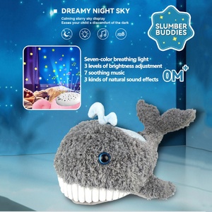 Dessin animé Animal confort lampe projecteur lit pacifie peluche bébé apaiser serviette dormir peluche jouet avec lampe musique - Product Image 3