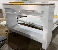 Table de séchage à ongles en marbre - Taille/couleur personnalisable et ventilateur intégré, équipement de salon de manucure commercial