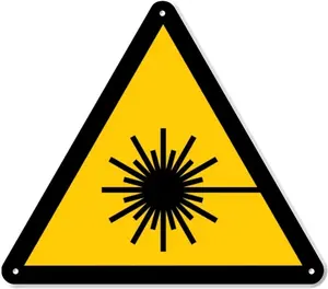 Fabrika yüksek kaliteli lazer ışını tehlike uyarı işareti-8 inç üçgen PVC işareti-İş yeri deposu için Premium PVC işareti