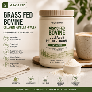 Colágeno <span class=keywords><strong>en</strong></span> <span class=keywords><strong>Polvo</strong></span> de Origen Bovino, Alimentado con Pasto, Tipo 1 y 3, Alto <span class=keywords><strong>en</strong></span> Proteínas, Fácil de Mezclar, Bebida Diaria, Servicio de Fórmula Personalizada de Marca Privada - Product Image 5