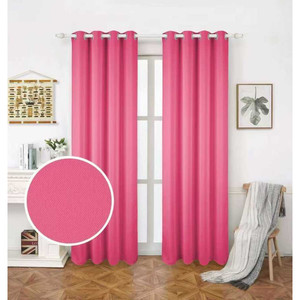 Tende in poliestere rosa 140x228cm con 8 occhielli per l'arredamento di soggiorno o camera da letto - Product Image 1