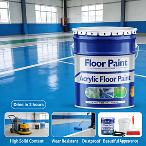 Peinture acrylique pour sols à haute teneur en solides, résistante à l'usure, anti-poussière, imperméable, revêtement de sol industriel antidérapant pour atelier et entrepôt - Product Image 5