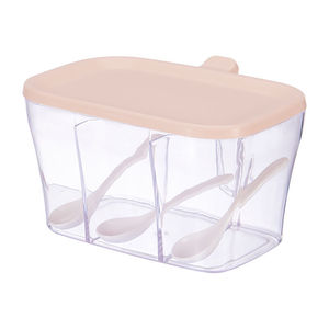 Boîte à assaisonnements intégrée pour la maison avec plusieurs compartiments et cuillère, boîte à assaisonnements en plastique multi-compartiments - Product Image 5