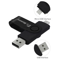 Flash Drive OTG, 16GB 32GB 64GB 128GB USB Pen Drive Micro USB untuk Ponsel iPhone/Android/Tipe C