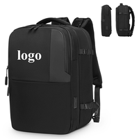 Sac à dos professionnel pour homme avec logo personnalisé, résistant à l'eau, grande capacité, pour ordinateur portable 16 pouces, extensible, pour les loisirs et les voyages
