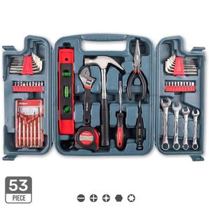 53 Piece Home Tool <b>Set</b> With Hammer Wrench <b>Screwdriver</b> Hex Key Kit For Maintenance - Product Image 1