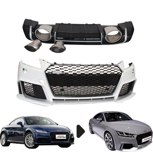 ชุดแต่งรอบคันดีไซน์ใหม่ปี <span class=keywords><strong>2022</strong></span> สำหรับ <span class=keywords><strong>Audi</strong></span> TT TTS ปี 15-18 อัพเกรดเป็น <span class=keywords><strong>TTRS</strong></span> สไตล์รังผึ้ง วัสดุ PP+ABS กันชนหน้า+ดิฟฟิวเซอร์หลัง+กระจังหน้า - Product Image 1