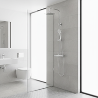 Colonne de douche thermostatique murale haut de gamme à prix abordable avec pommeau de pluie et mitigeur unique