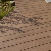 LongWell, terrasse en bois composite WPC de qualité supérieure, motif gris personnalisé, imprimé, résistant à l'eau, ignifuge, antidérapant