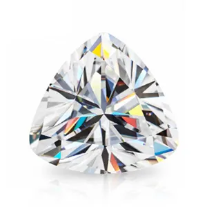 100% pierres précieuses Moissanite en vrac forme de triangle gras 0.1ct à 5ct D couleur VVS1 passé GRA diamant Test gemmes de laboratoire pour bague de mariage