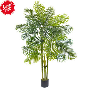 Plante artificielle de palmier Areca en soie, décoration intérieure pour la maison/le bureau, aspect naturel, Bossion - Product Image 1