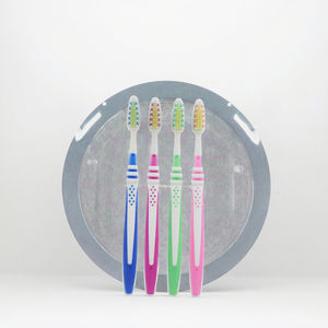 แปรงสีฟันแบบใช้มือ รุ่น <span class=keywords><strong>Vinsa</strong></span> 317 คุณภาพสูง สำหรับผู้ใหญ่ ทำความสะอาดได้ดีเยี่ยม ขนแปรงไนลอนขนาดกลาง ไม่ใช่แบบใช้แล้วทิ้ง - Product Image 3