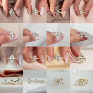 Anello di fidanzamento con diamante coltivato in laboratorio 2 carati <span class=keywords><strong>solitario</strong></span> 14K oro bianco certificato IGI da donna - Product Image 3