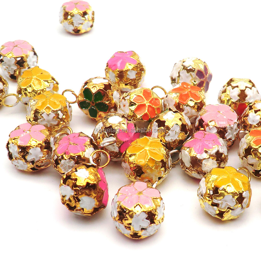 Colorful Candy-Colored 14mm Pet Bell Pendant Metal Craft Cat and Dog Party Decorations DIY Pet Toy and Collar Accessories
