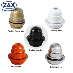 Điện phụ kiện ánh sáng ổ cắm cổ điển với đôi vòng ánh sáng bóng đèn ổ cắm E27 giữ đèn Phenolic ổ cắm - Product Image 6