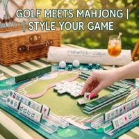 2026 Hot <strong>Selling</strong> Customized 160 Tile Multi-Layer Modern American Verve Green Golf Mahjong Tile Set Portable Luxurious Elegant
